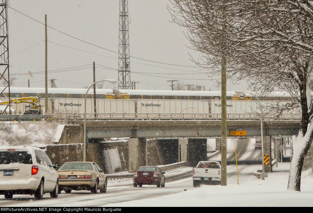 TCSZ Roadrailers on the bridge